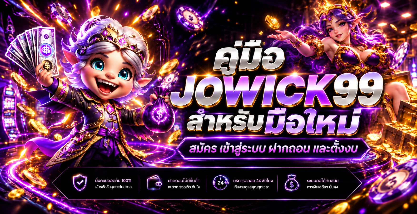 JOWICK99 คู่มือมือใหม่ | สมัคร ฝากถอน ตั้งงบ